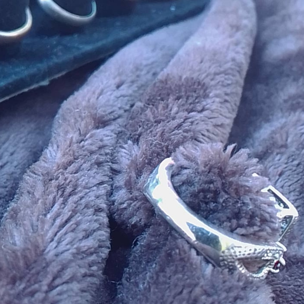 NEW  RUBY/ WHITE  TOPAZ  RING! - Picture 5 of 6